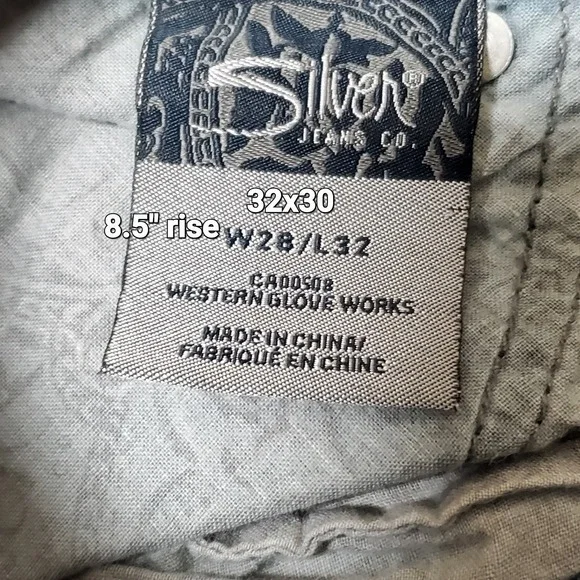 Silver Suki Retro Jeans Bootcut Y2k Embellished Pockets Sz 32/30 Denim Mid Rise - Picture 5 of 6